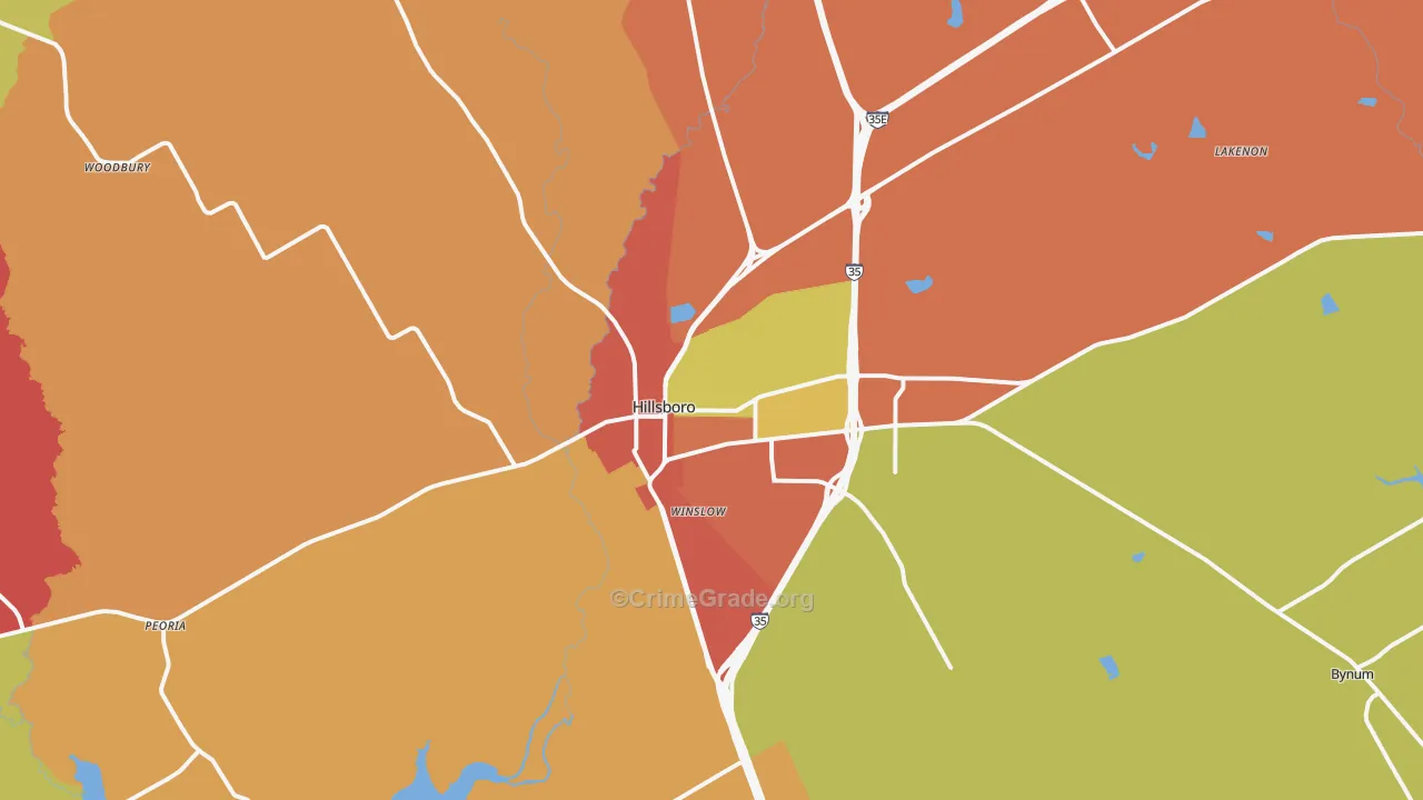 76645, TX Map of Theft Rates