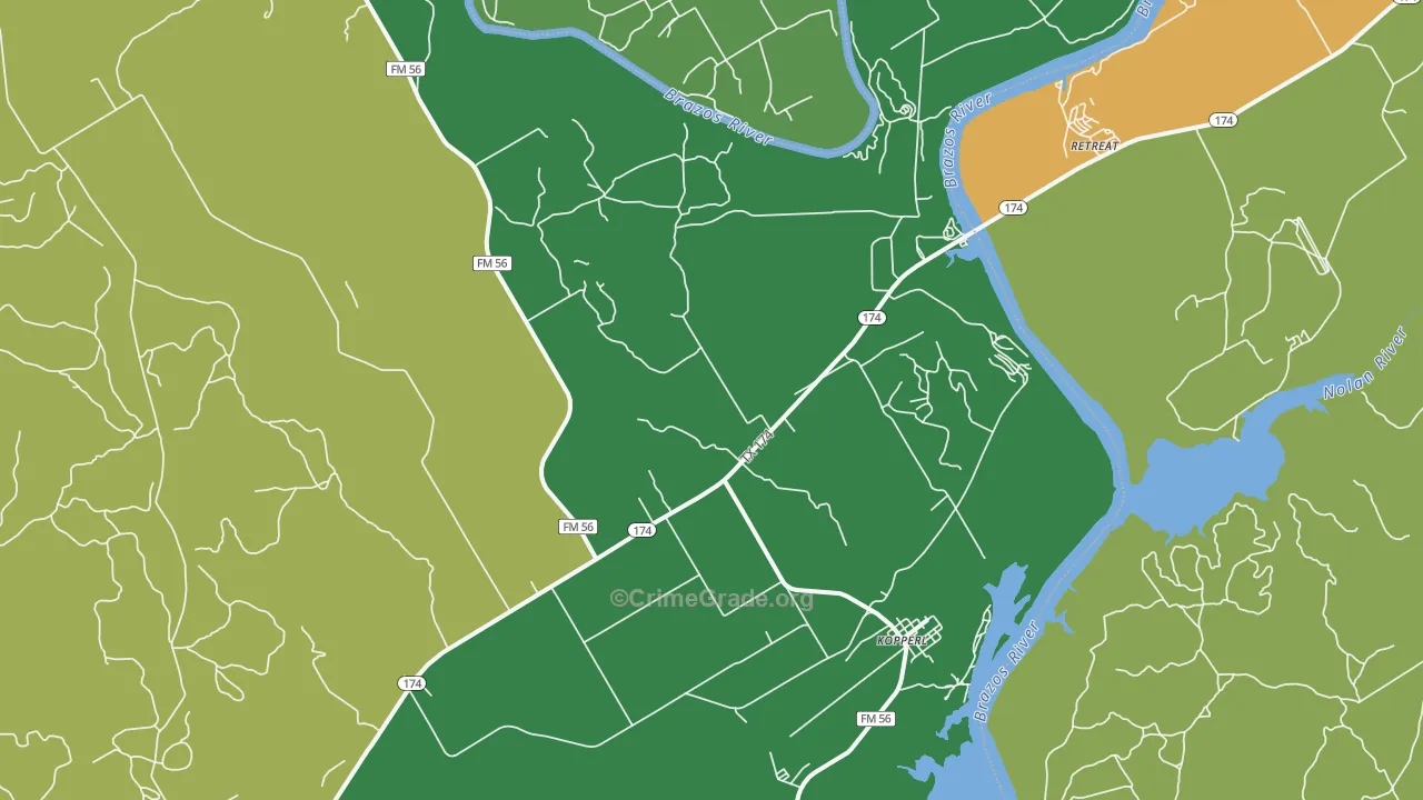 76652, TX Map of Theft Rates