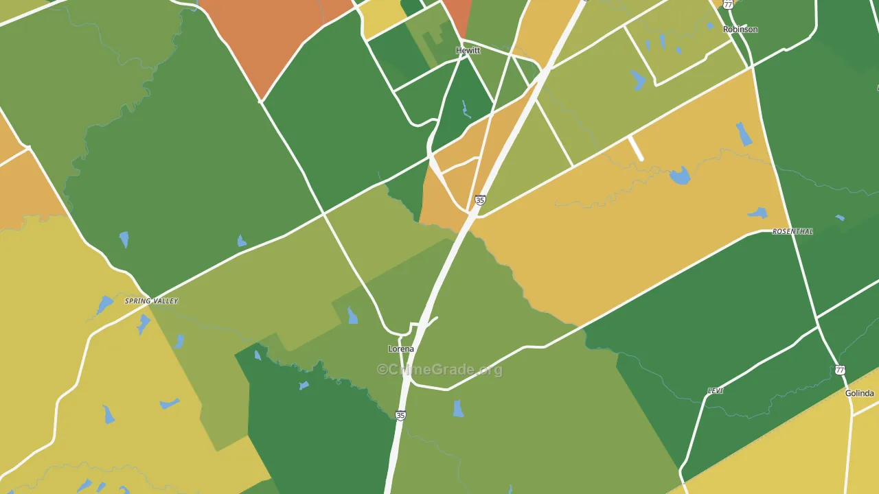 76655, TX Map of Theft Rates