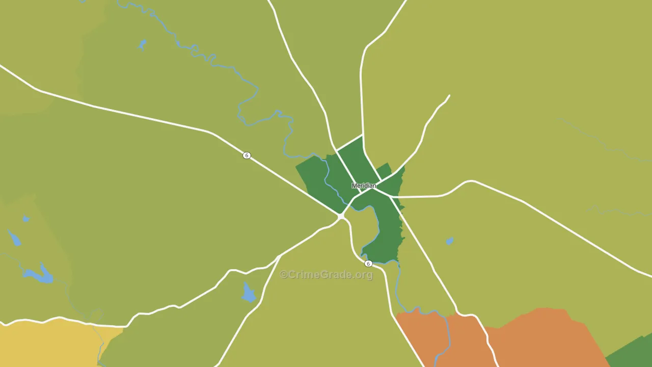76665, TX Map of Theft Rates