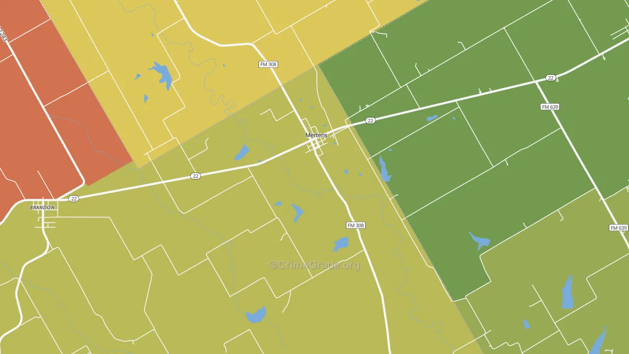 76666, TX Map of Theft Rates