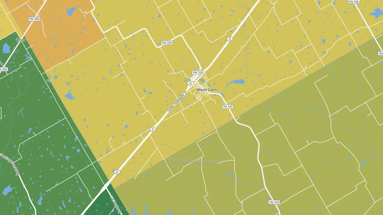 76673, TX Map of Theft Rates