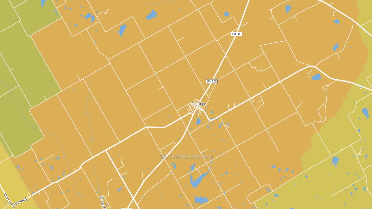76676, TX Map of Theft Rates