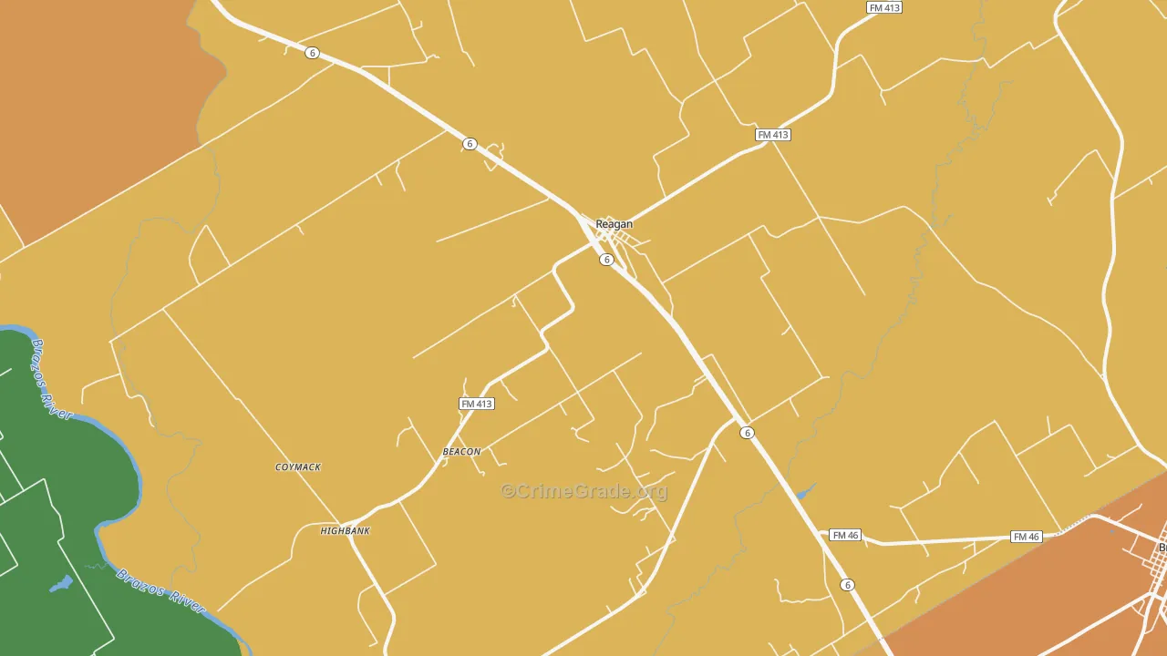 76680, TX Map of Theft Rates
