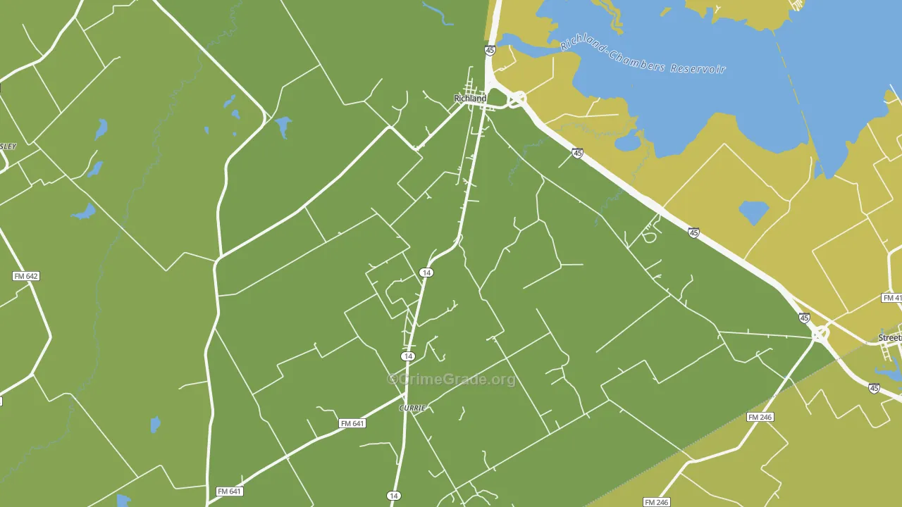 76681, TX Map of Theft Rates