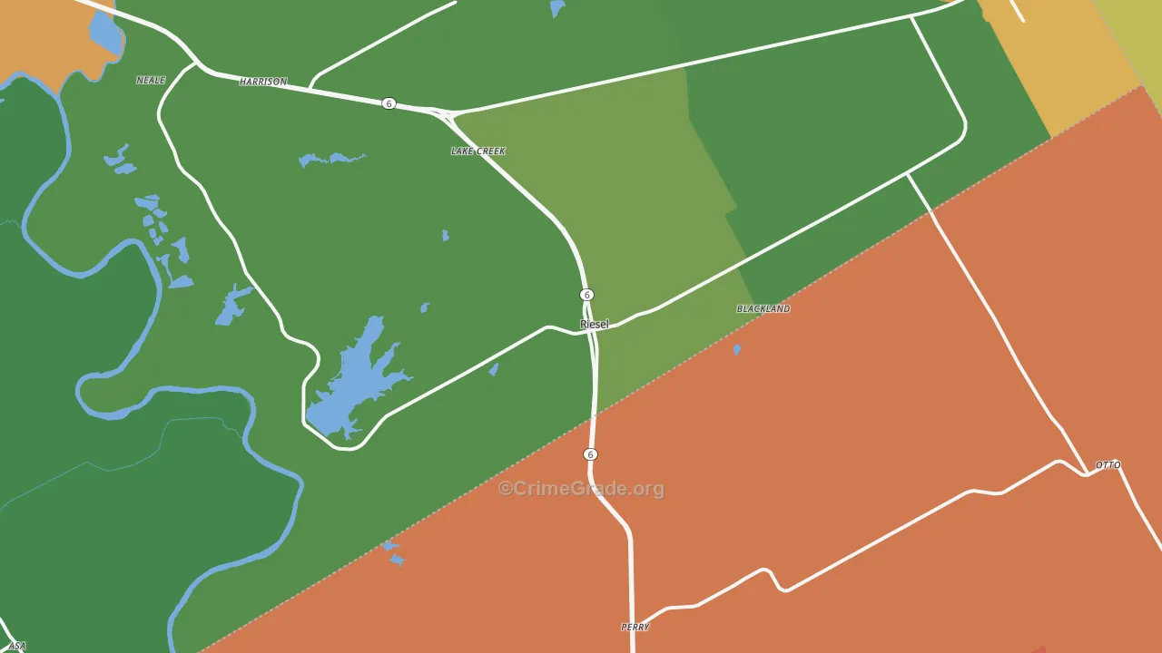 76682, TX Map of Theft Rates