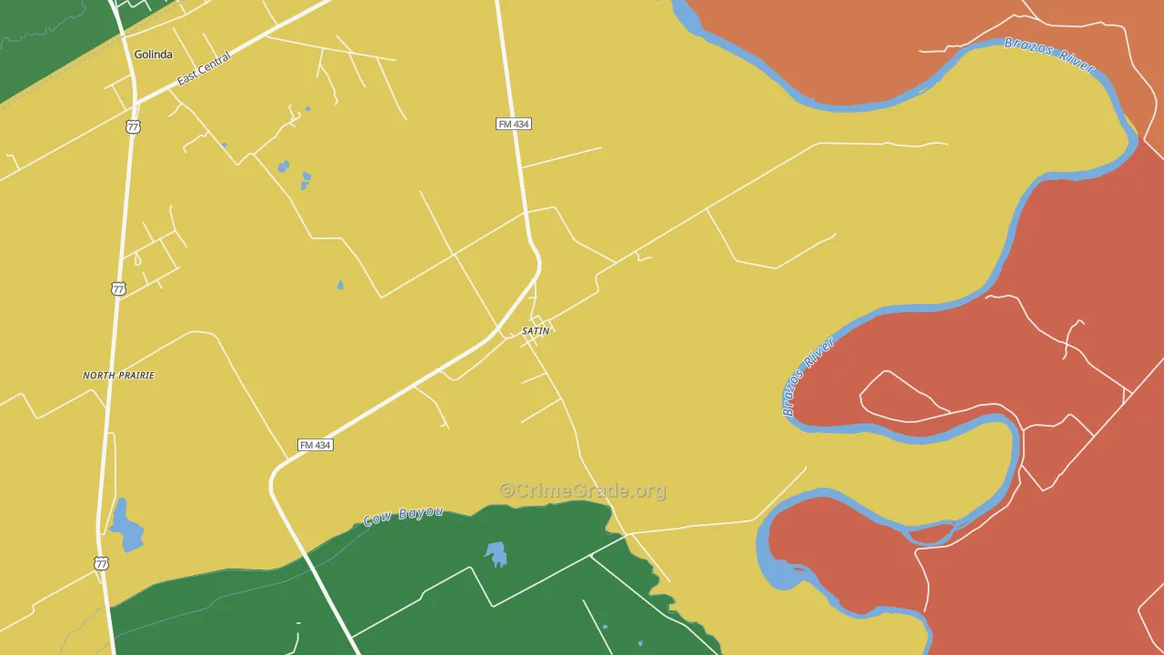 76685, TX Map of Theft Rates