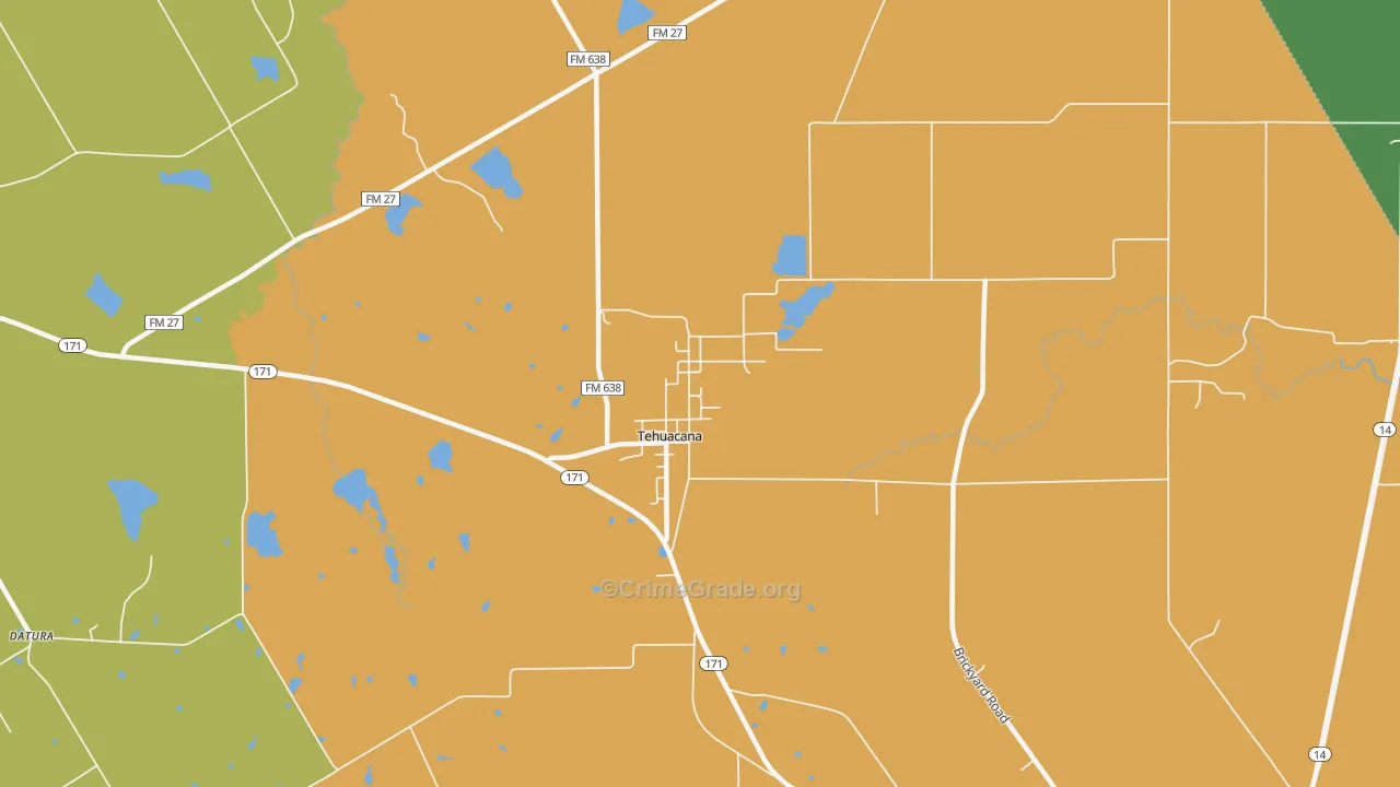 76686, TX Map of Theft Rates