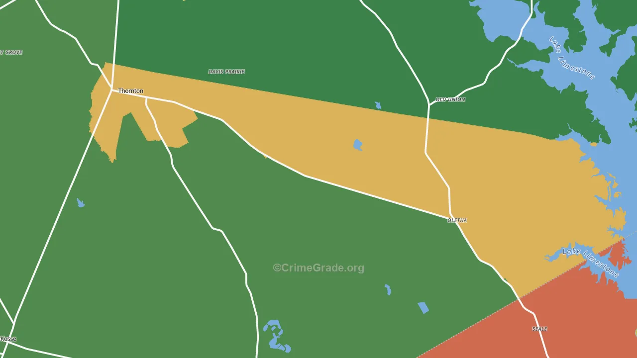 76687, TX Map of Theft Rates