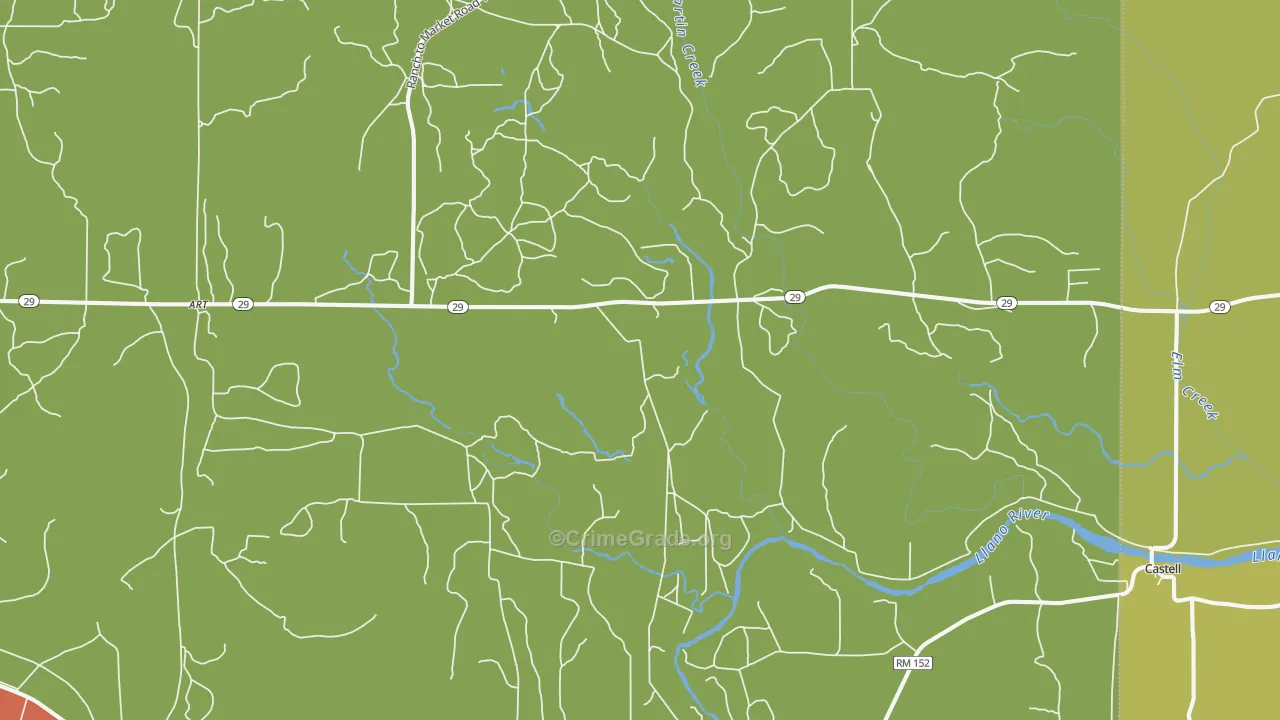 76820, TX Map of Theft Rates
