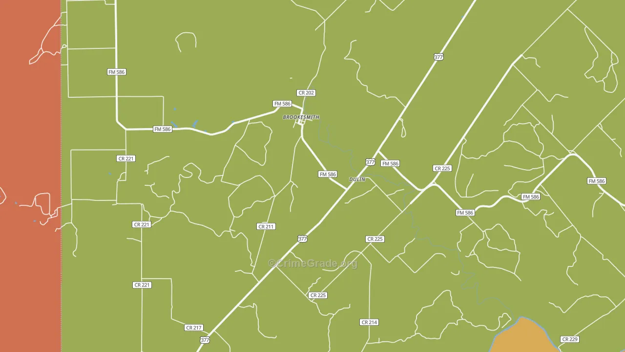 76827, TX Map of Theft Rates