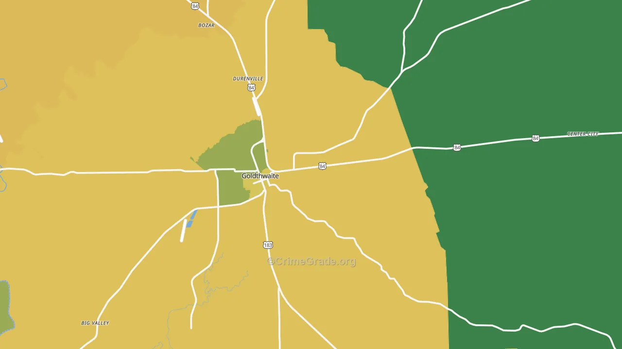 76844, TX Map of Theft Rates