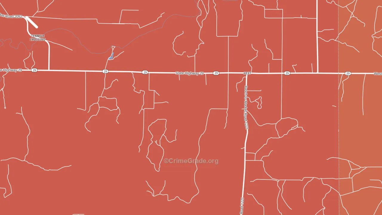 76848, TX Map of Theft Rates