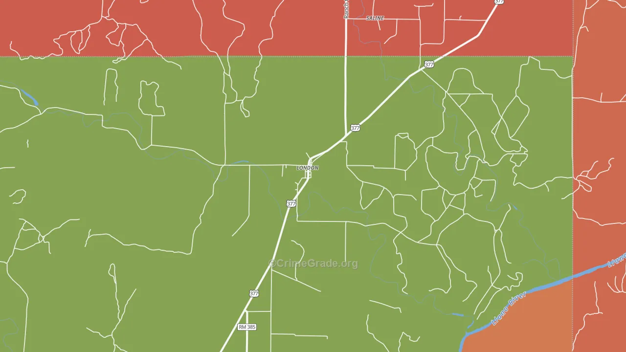 76854, TX Map of Theft Rates