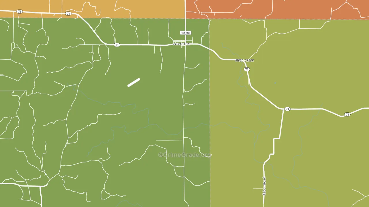 76869, TX Map of Theft Rates