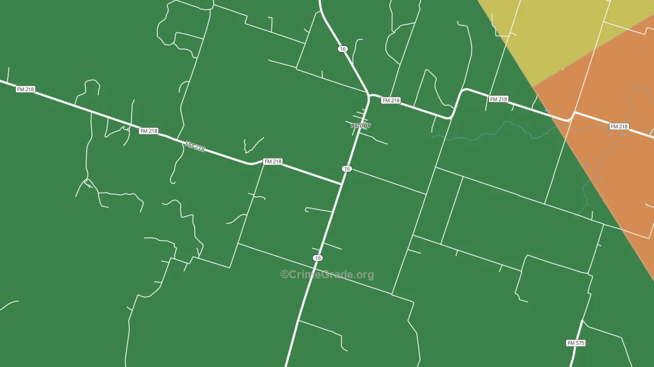 76870, TX Map of Theft Rates