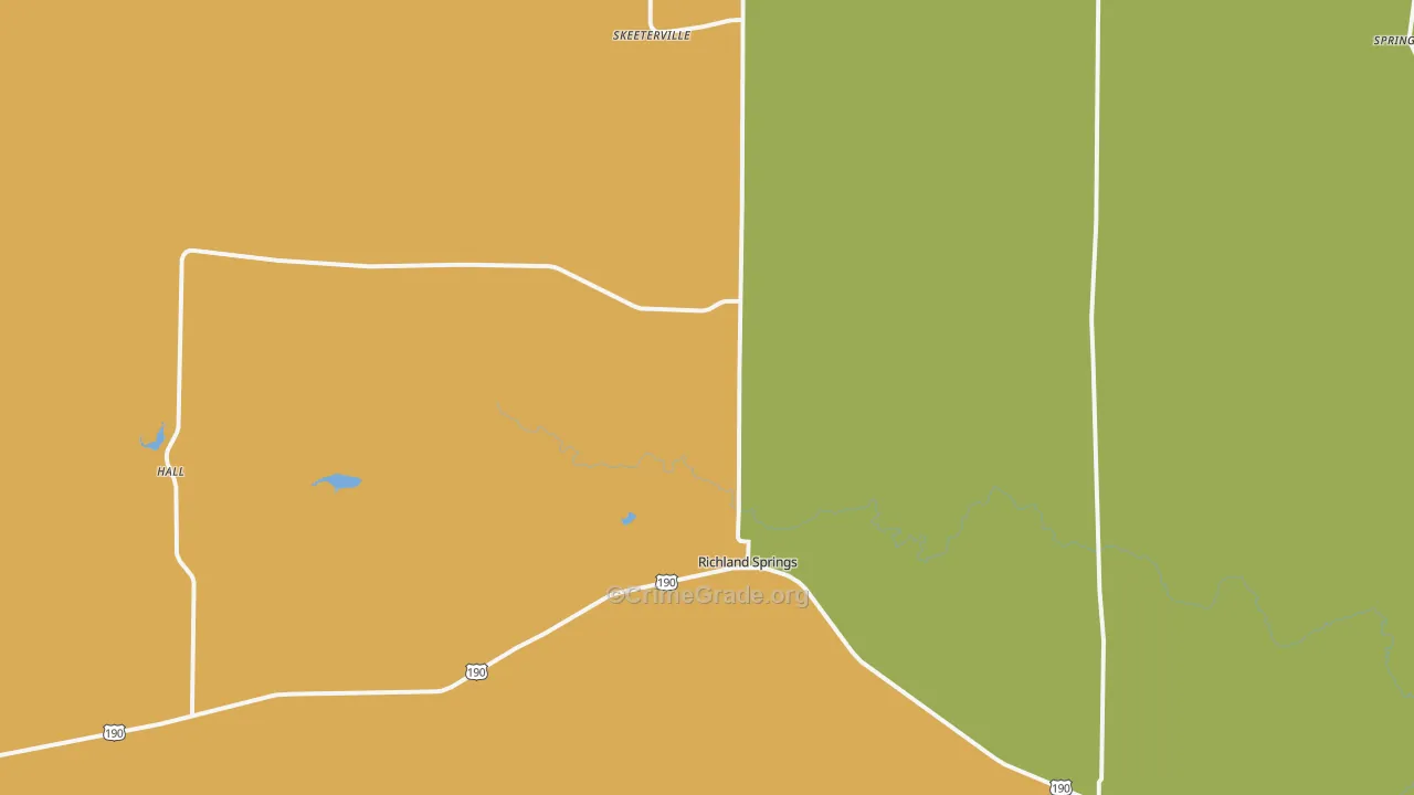 76871, TX Map of Theft Rates