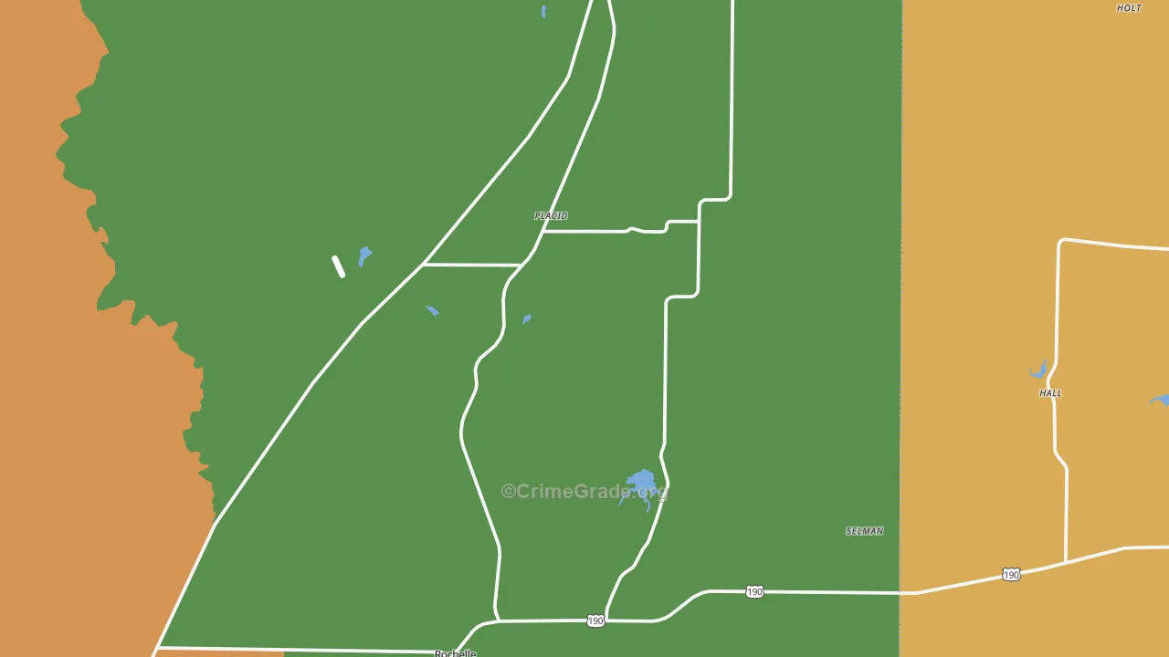 76872, TX Map of Theft Rates
