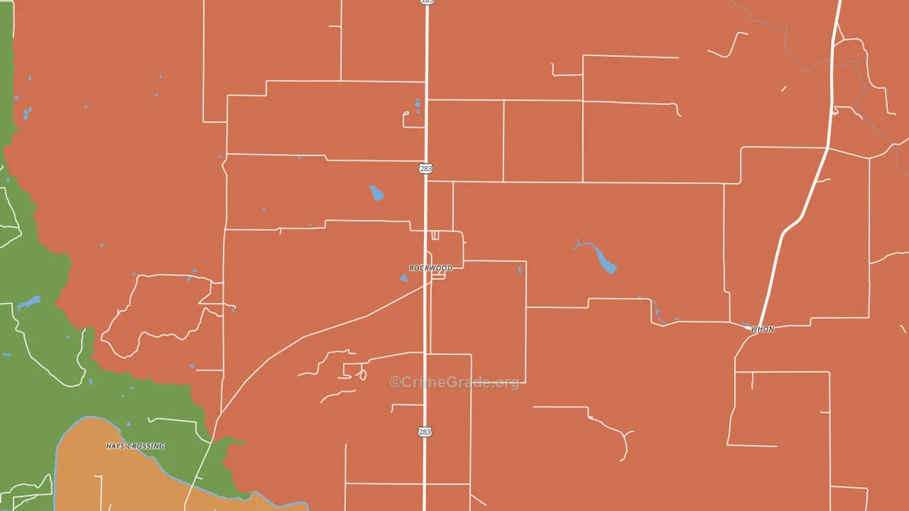 76873, TX Map of Theft Rates
