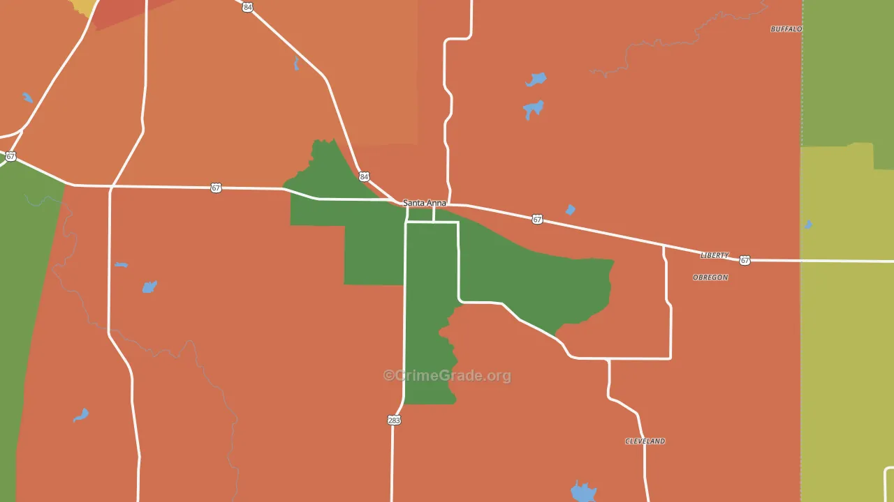 76878, TX Map of Theft Rates