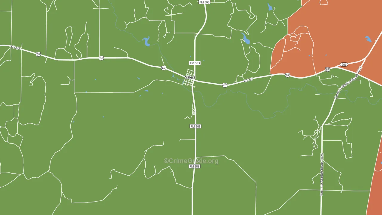 76884, TX Map of Theft Rates