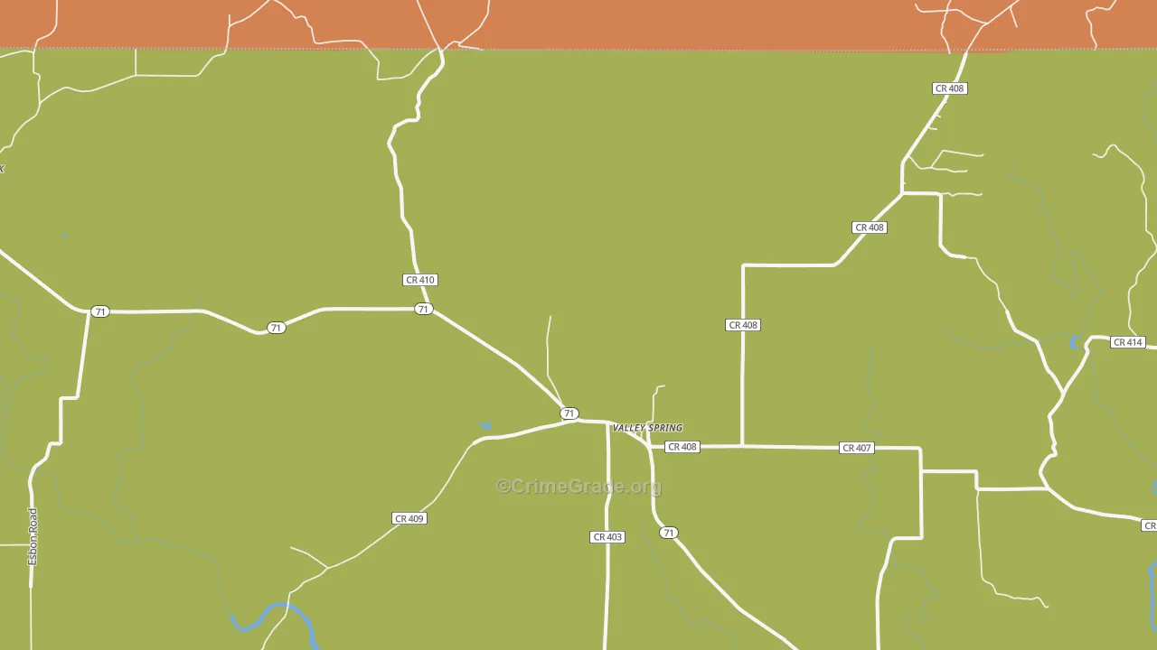 76885, TX Map of Theft Rates
