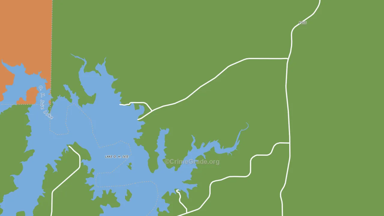 76888, TX Map of Theft Rates