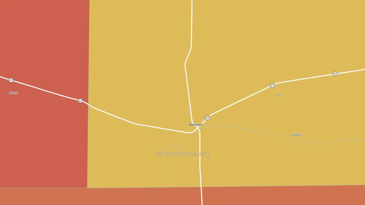 76930, TX Map of Theft Rates