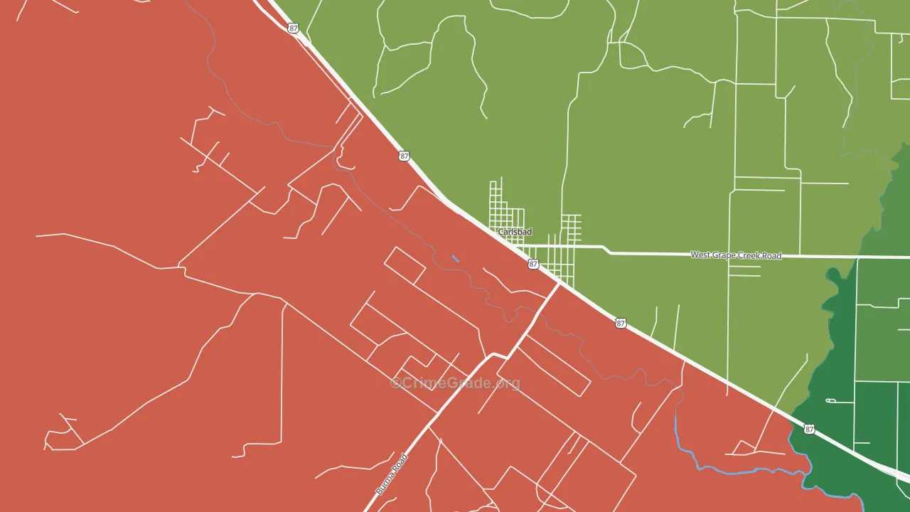 76934, TX Map of Theft Rates