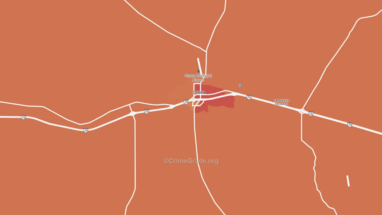 76943, TX Map of Theft Rates