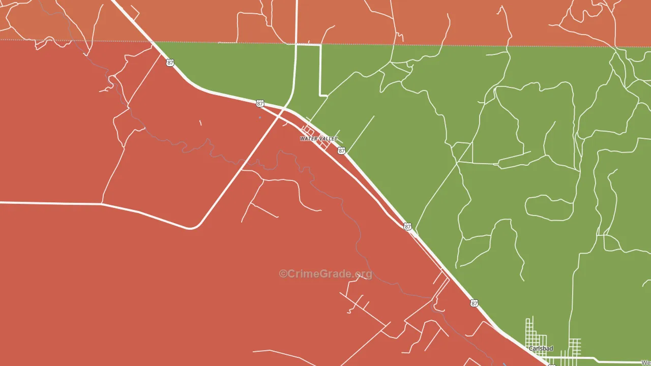76958, TX Map of Theft Rates