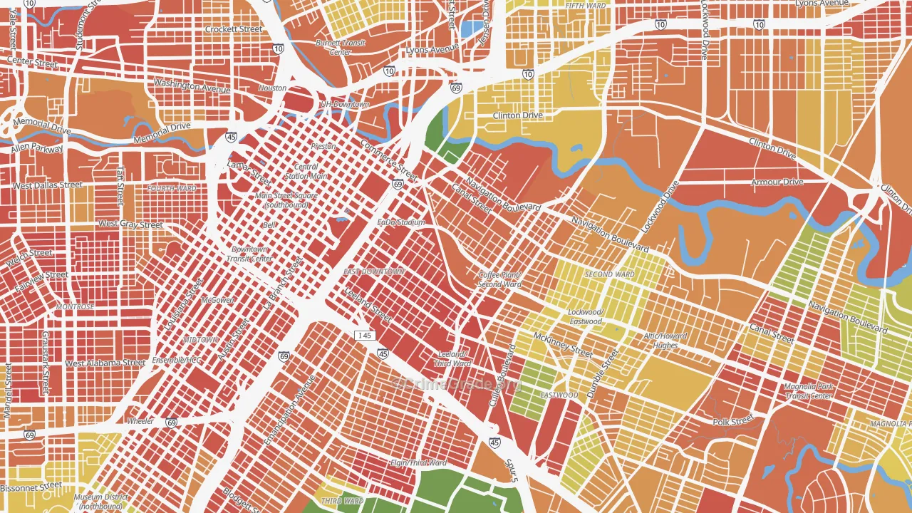 77003, TX Map of Theft Rates