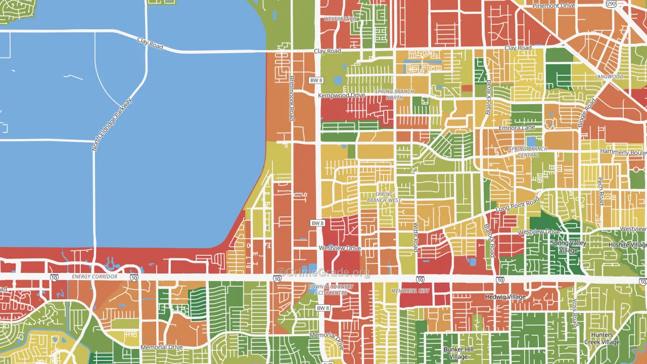 77043, TX Map of Theft Rates