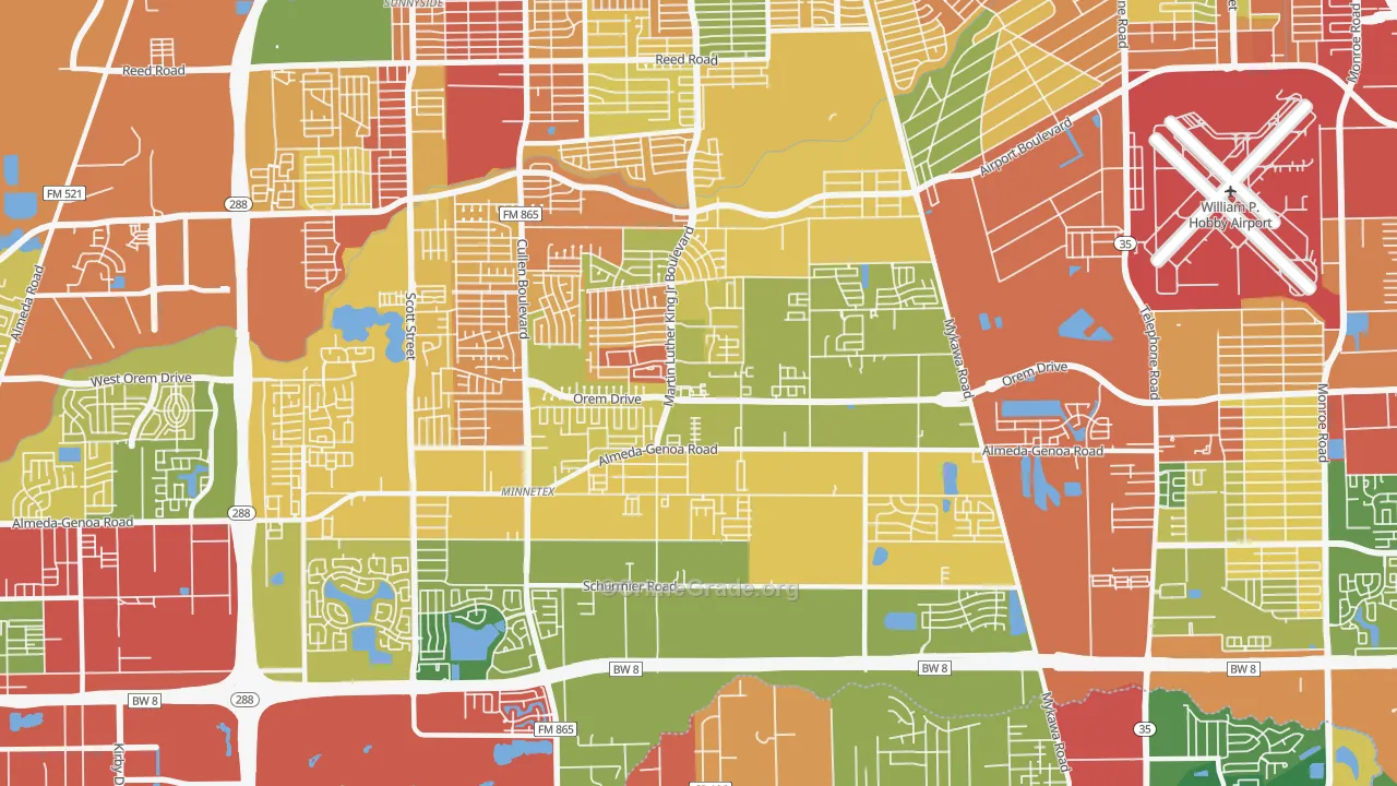 77048, TX Map of Theft Rates