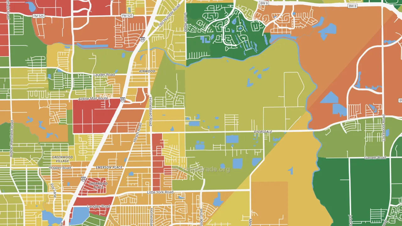 77050, TX Map of Theft Rates