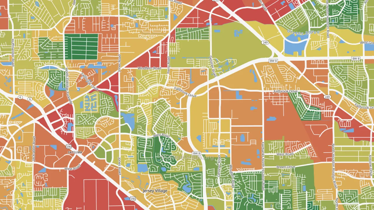 77064, TX Map of Theft Rates