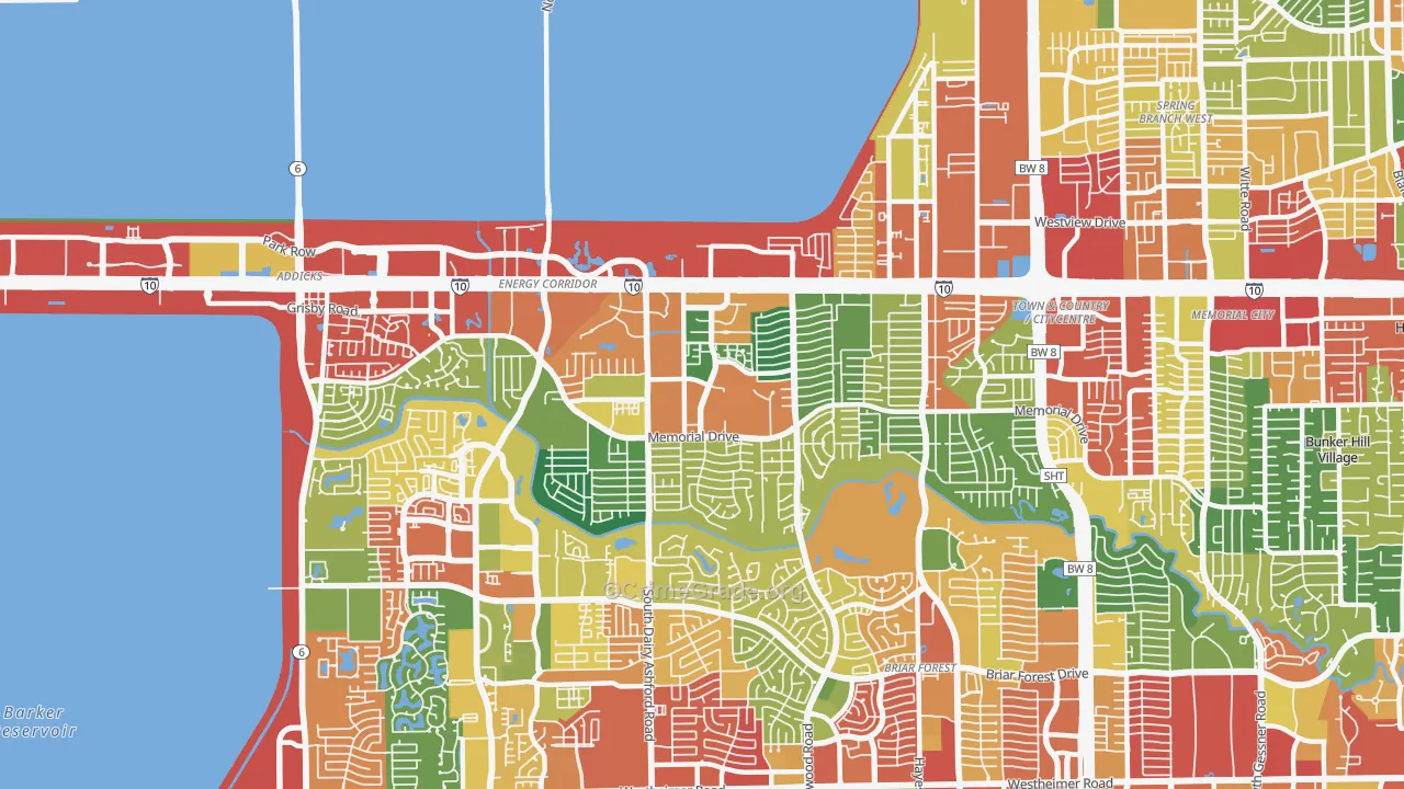 77079, TX Map of Theft Rates