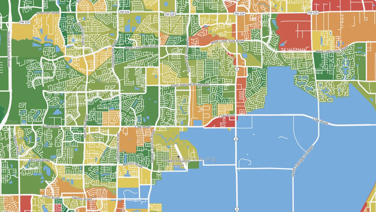 77084, TX Map of Theft Rates