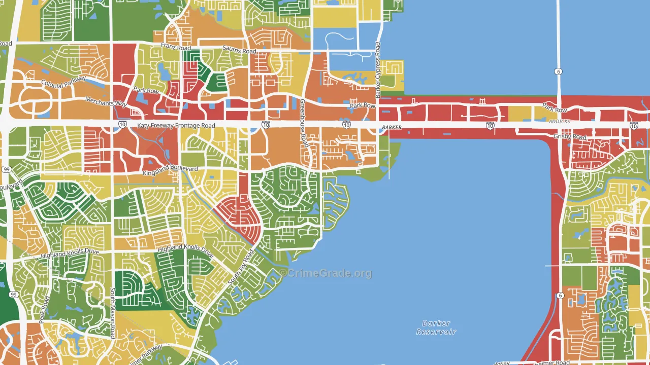77094, TX Map of Theft Rates