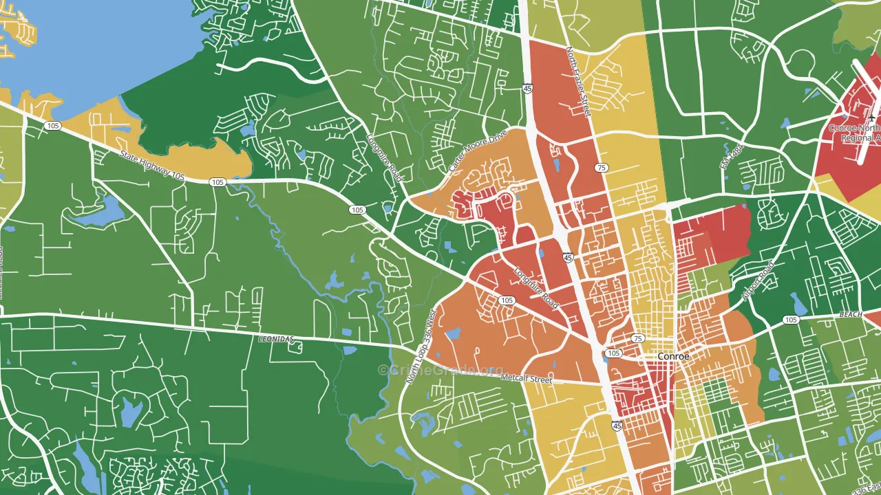 77304, TX Map of Theft Rates