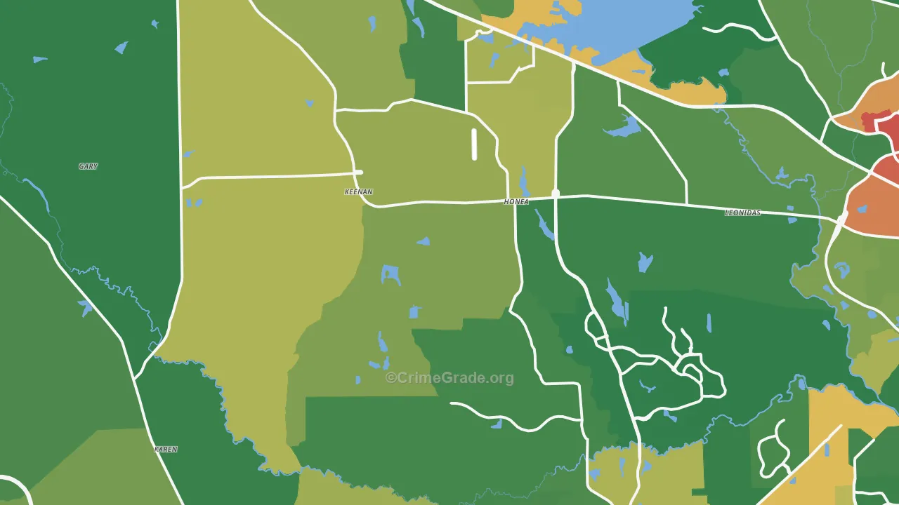 77316, TX Map of Theft Rates