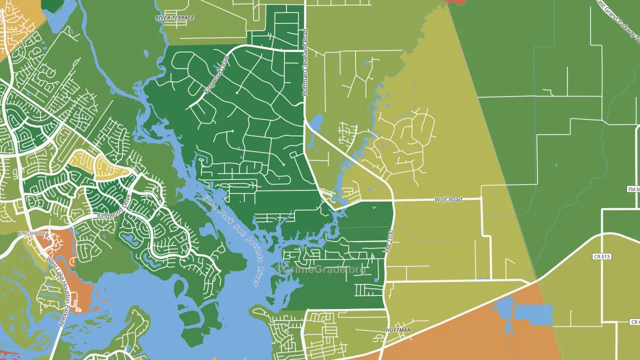 77336, TX Map of Theft Rates