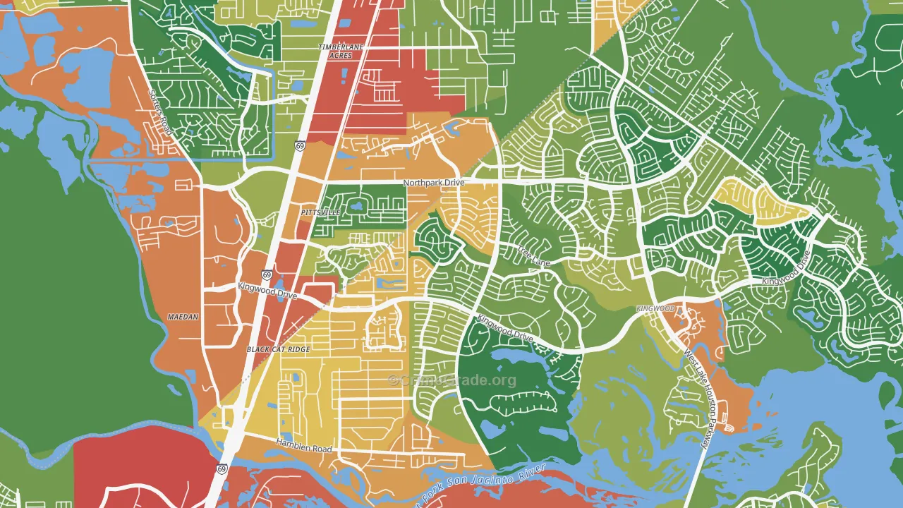 77339, TX Map of Theft Rates