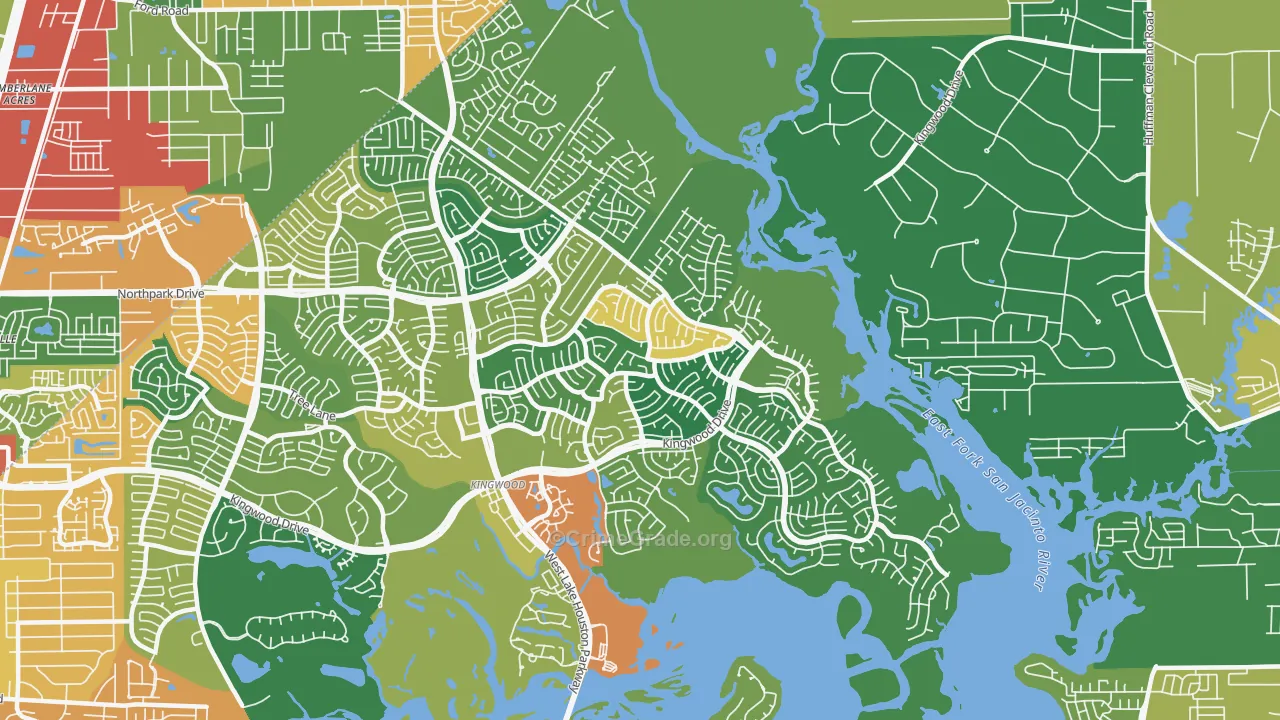 77345, TX Map of Theft Rates