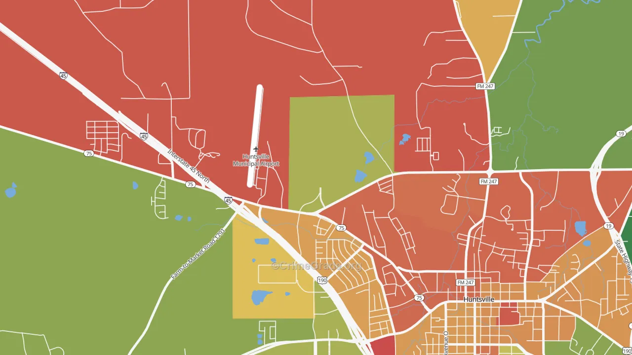 77349, TX Map of Theft Rates