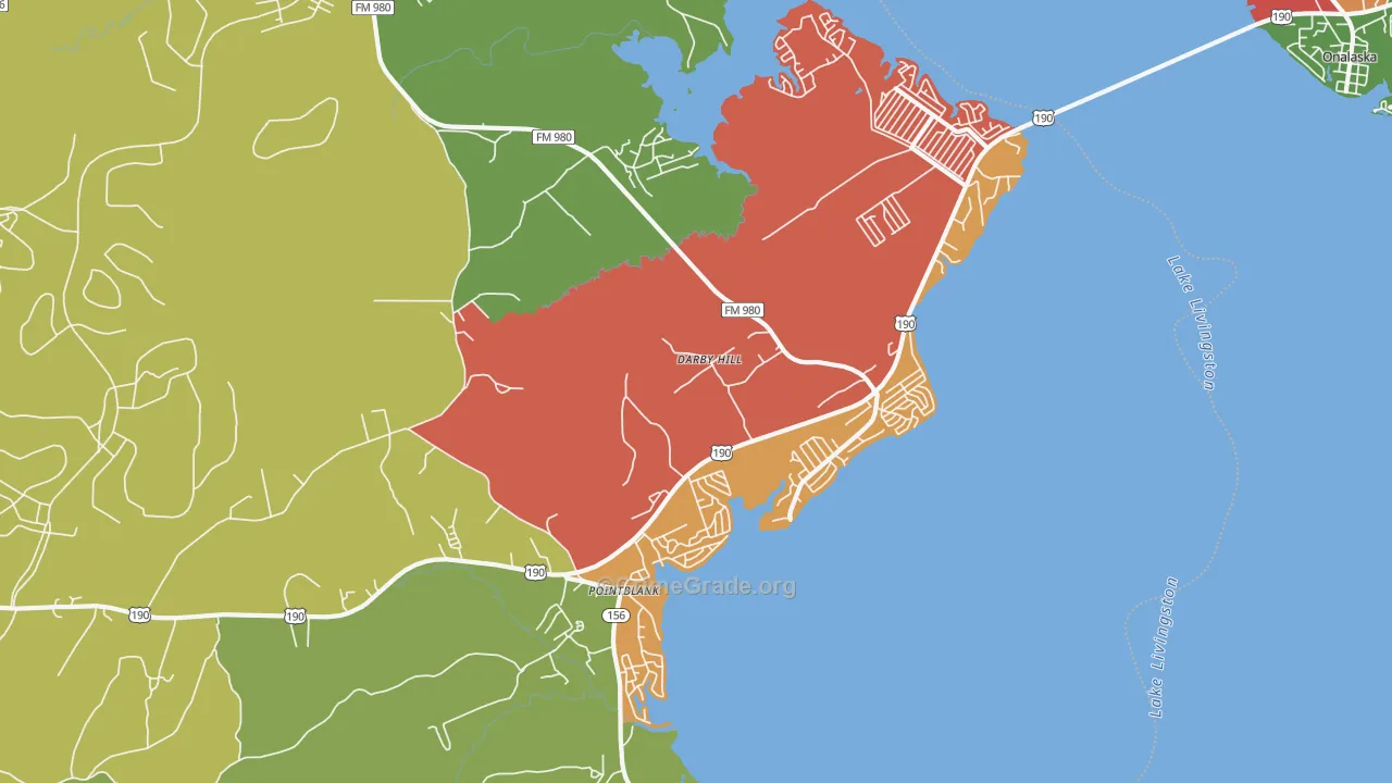 77364, TX Map of Theft Rates