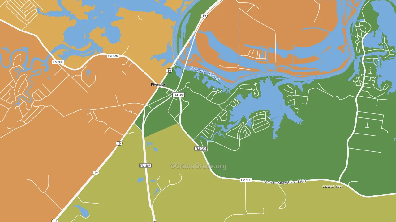 77367, TX Map of Theft Rates