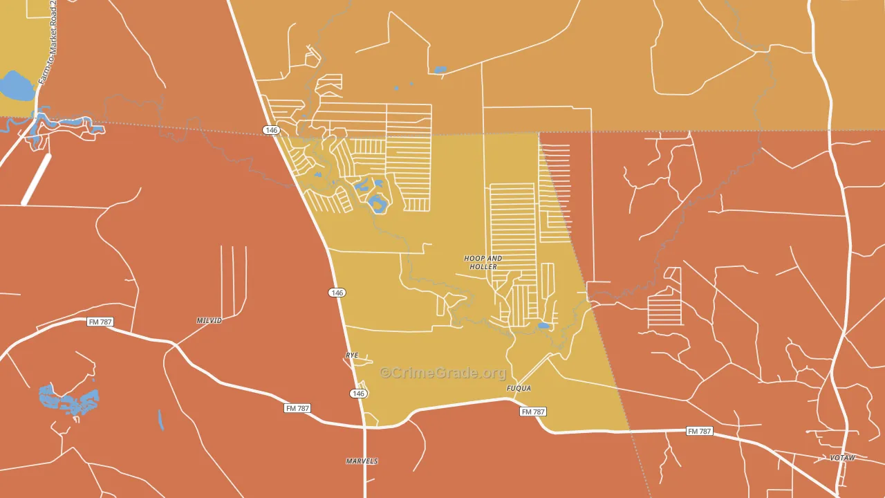 77369, TX Map of Theft Rates