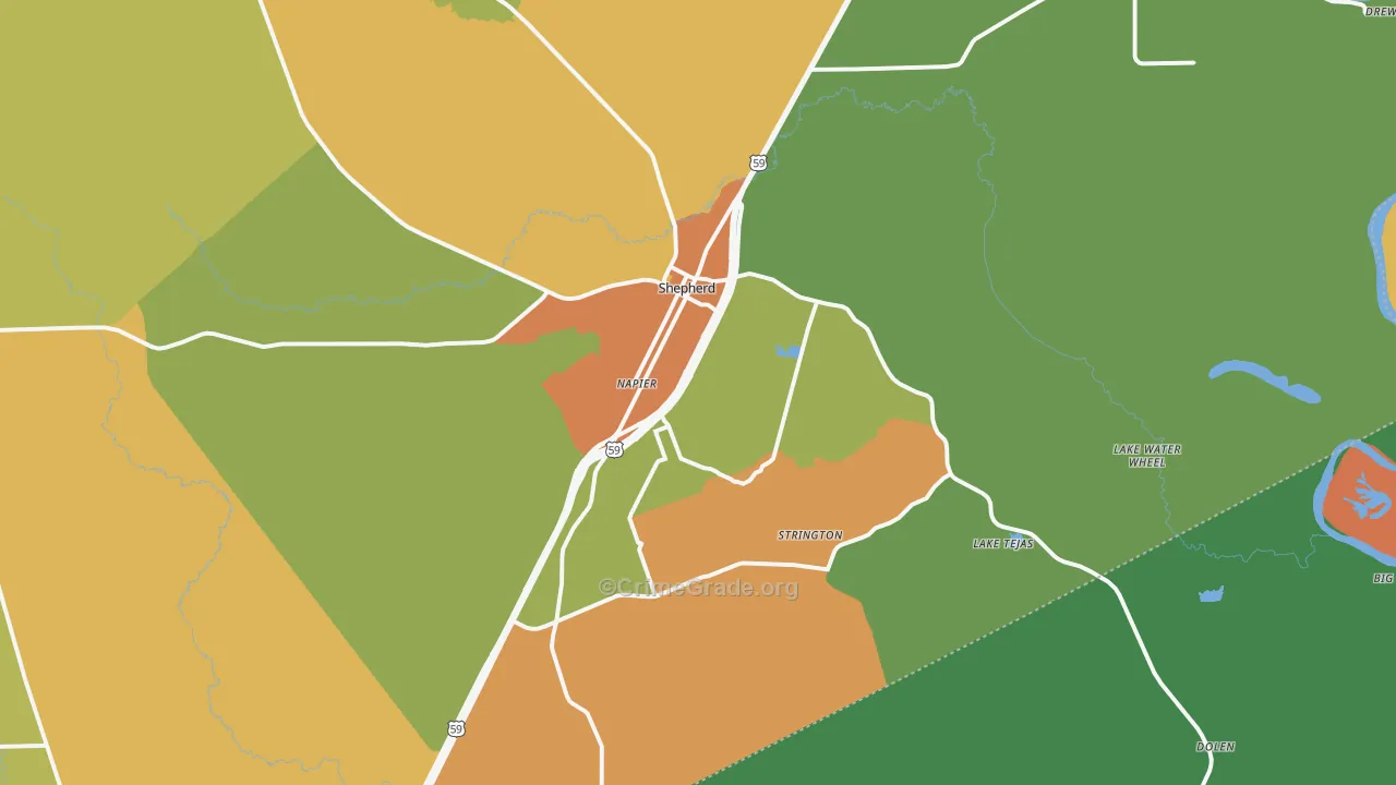 77371, TX Map of Theft Rates
