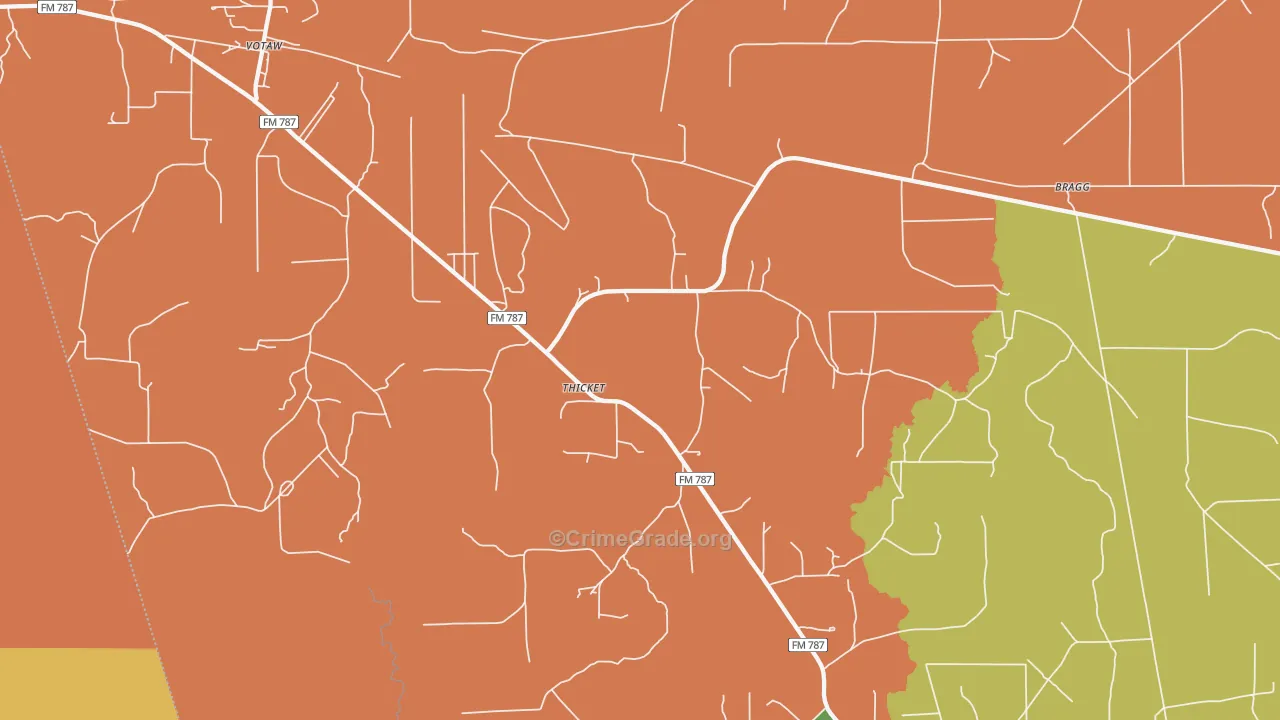 77374, TX Map of Theft Rates